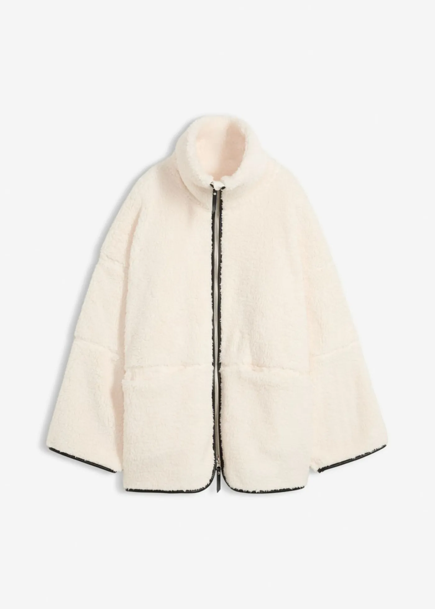 bonprix bonprix Chaquetas Y Abrigos>Chaqueta polar con corte holgado blanco perla