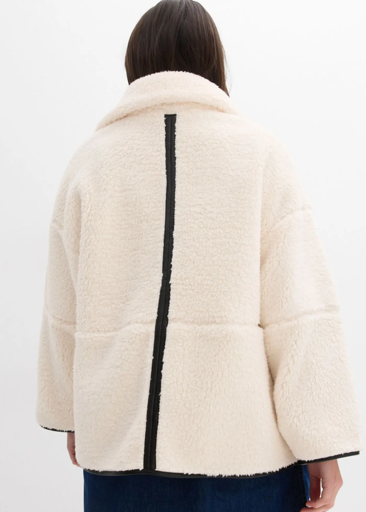 bonprix bonprix Chaquetas Y Abrigos>Chaqueta polar con corte holgado blanco perla