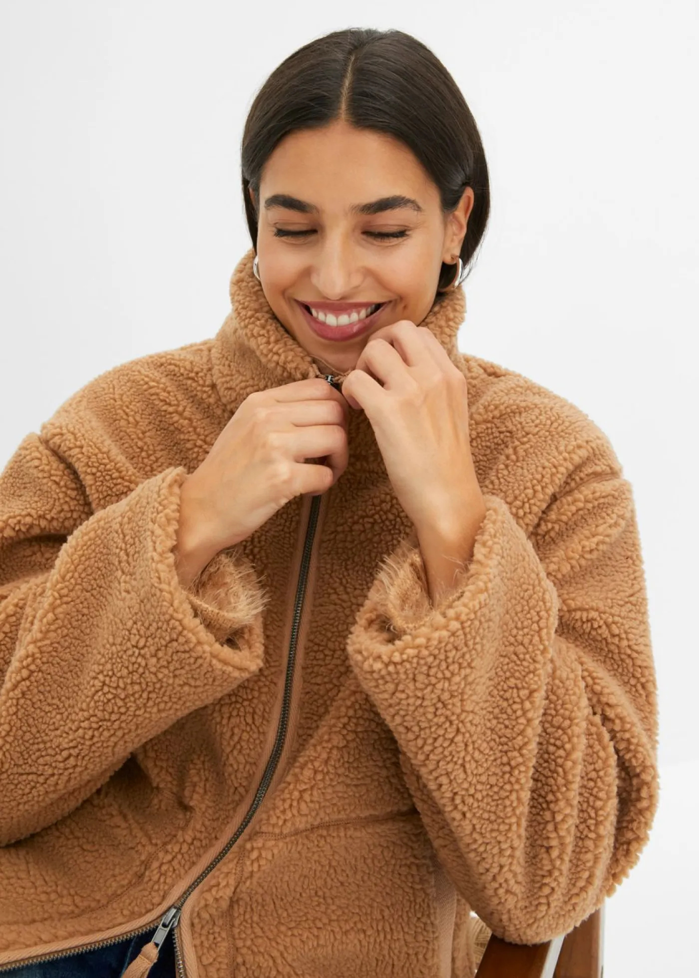 bonprix bonprix Chaquetas Y Abrigos>Chaqueta polar con forro Camel