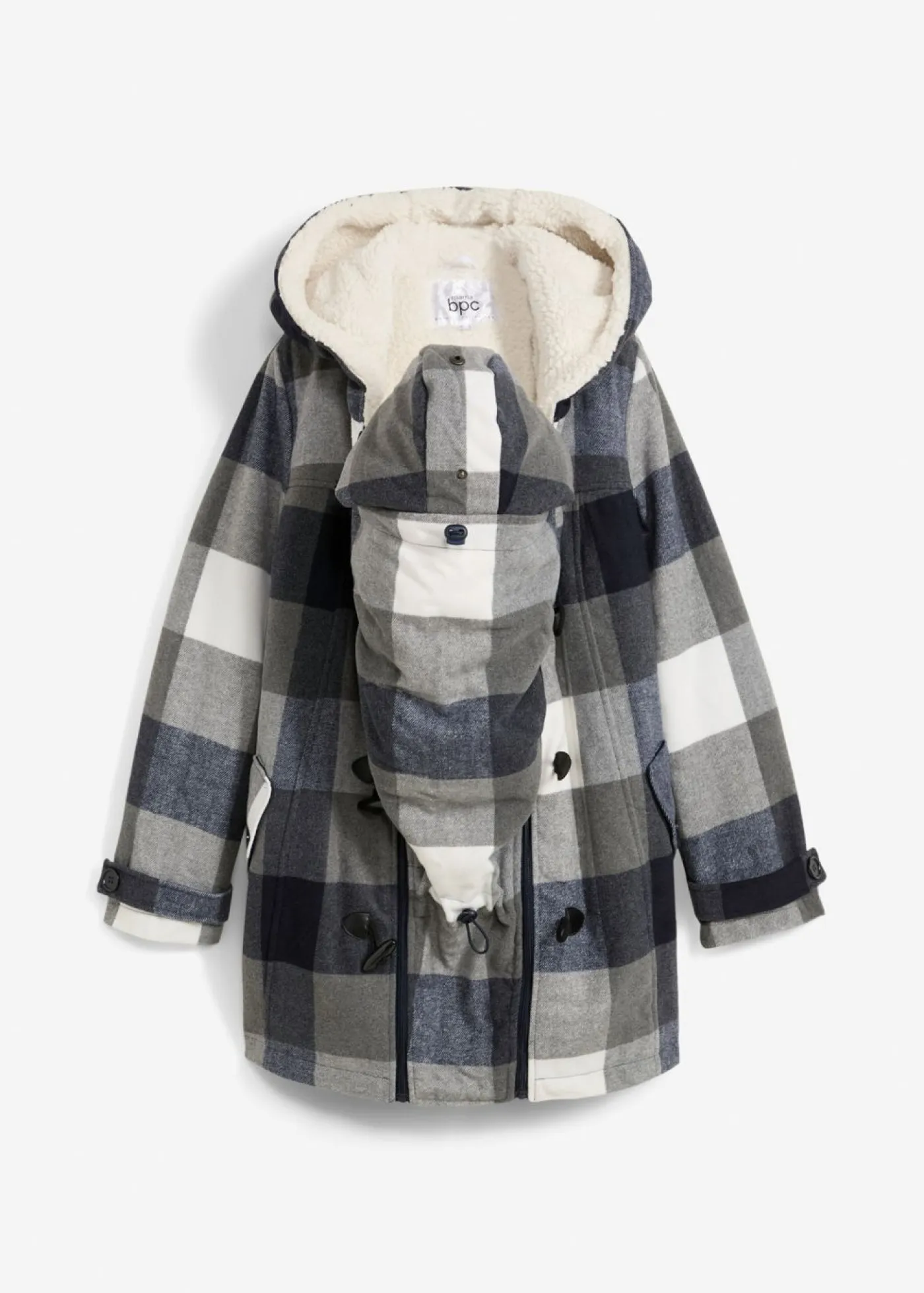 Mujer bonprix bonprix Chaqueta premamá de lana con forro de peluche/chaqueta de porteo