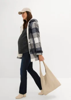 Mujer bonprix bonprix Chaqueta premamá de lana con forro de peluche/chaqueta de porteo