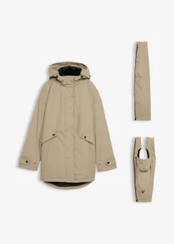 Mujer bonprix bonprix Chaqueta premamá impermeable 6 en 1 con inserto de porteo y chaqueta polar desmontable