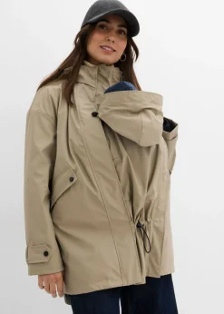Mujer bonprix bonprix Chaqueta premamá impermeable 6 en 1 con inserto de porteo y chaqueta polar desmontable