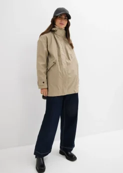 Mujer bonprix bonprix Chaqueta premamá impermeable 6 en 1 con inserto de porteo y chaqueta polar desmontable