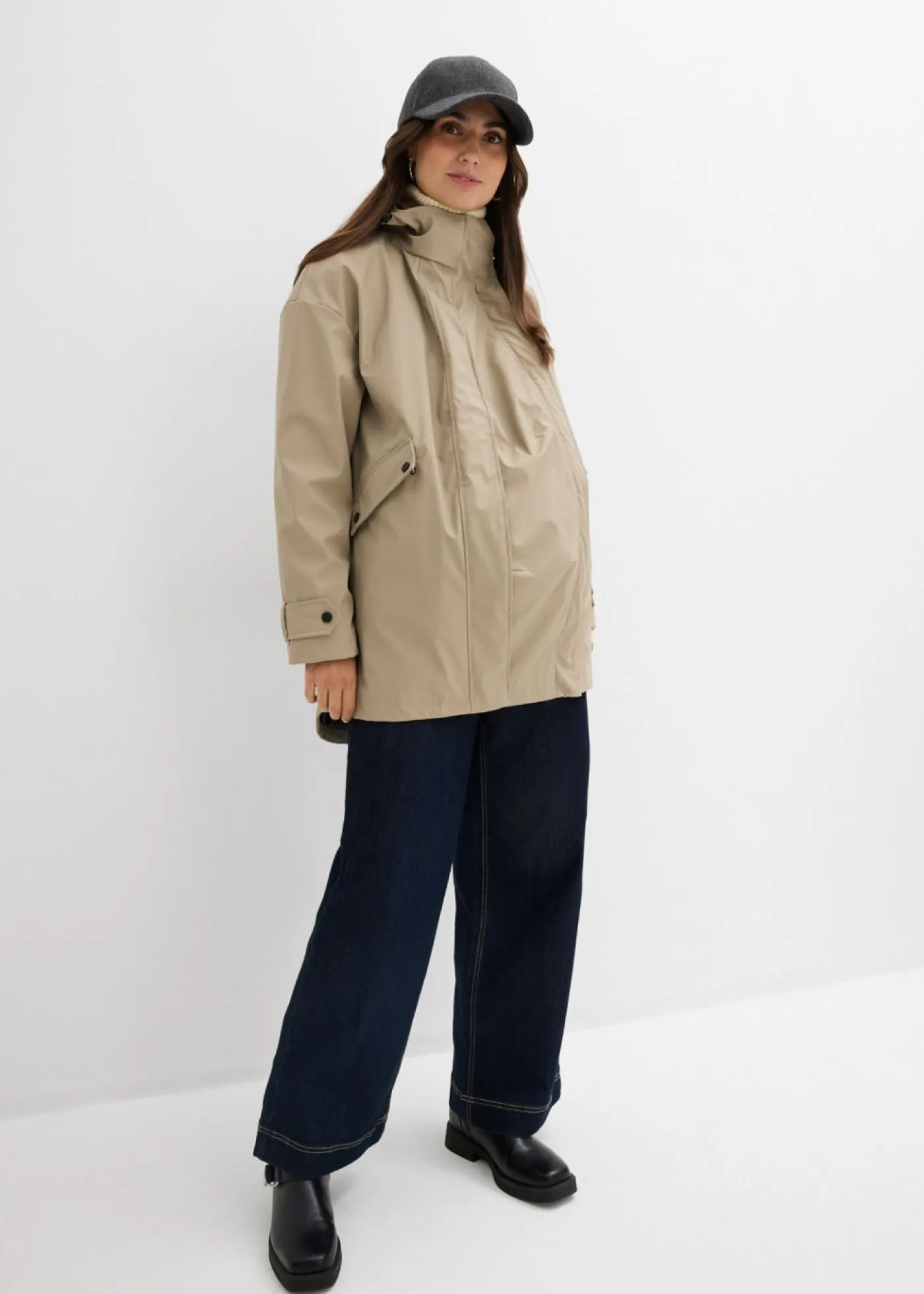 Mujer bonprix bonprix Chaqueta premamá impermeable 6 en 1 con inserto de porteo y chaqueta polar desmontable