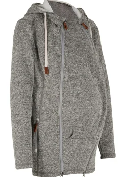 bonprix bonprix Premamá>Chaqueta premamá/de porteo de tejido polar Gris pizarra/plata mate jaspeado