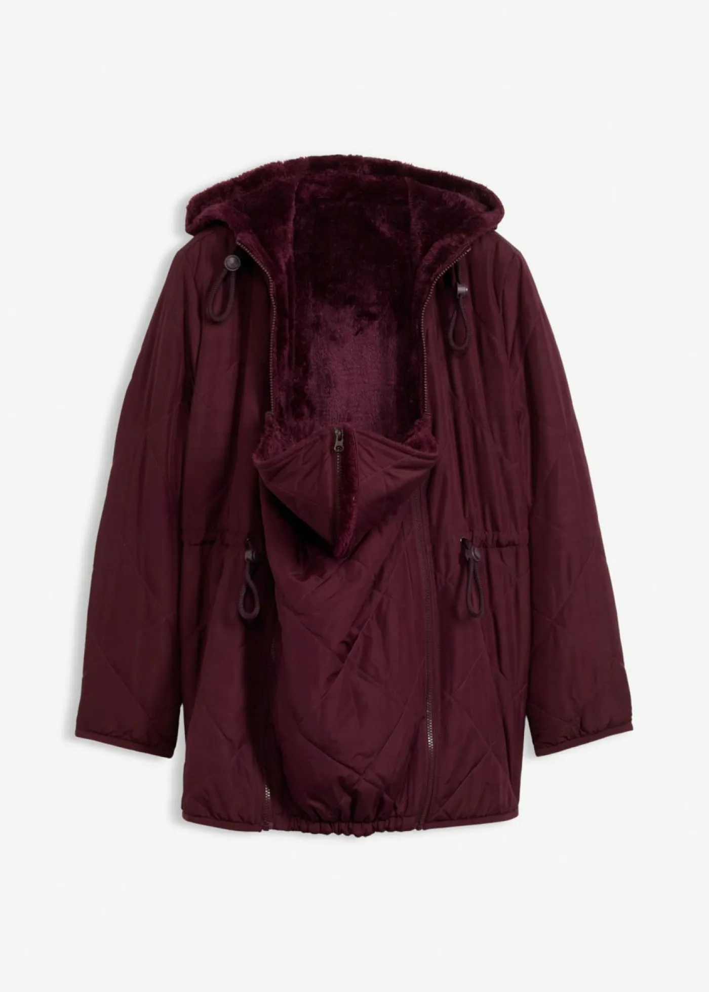 bonprix bonprix Premamá>Chaqueta reversible 6 en 1 para durante y después del embarazo rojo burdeos