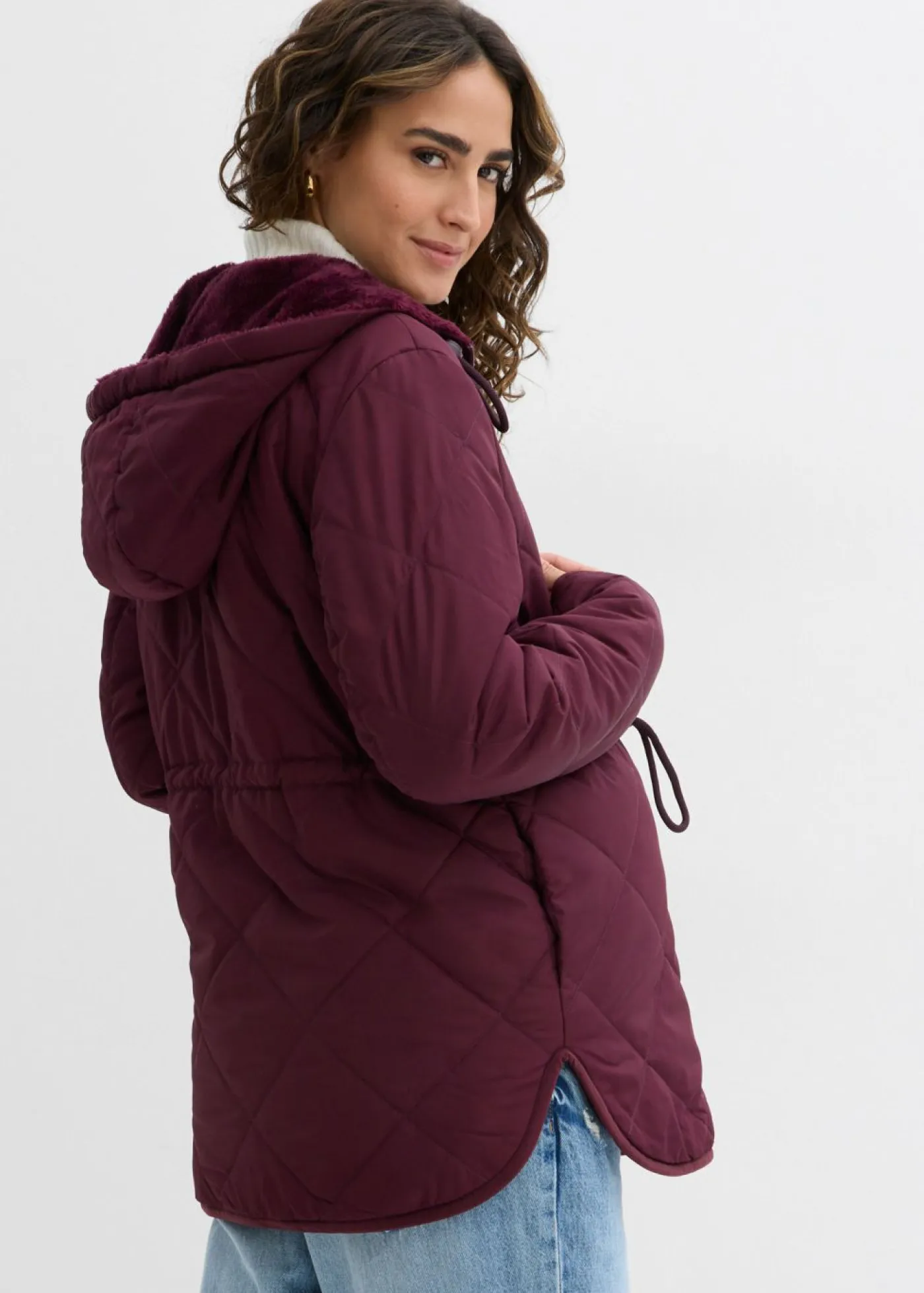 bonprix bonprix Premamá>Chaqueta reversible 6 en 1 para durante y después del embarazo rojo burdeos