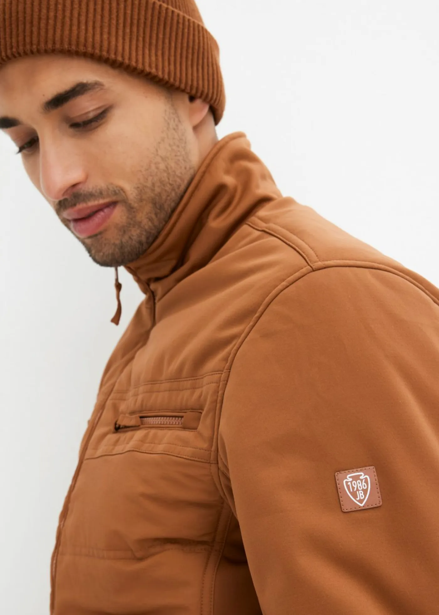 bonprix bonprix Chaquetas Y Abrigos·Chaquetas|Outdoor>Chaqueta softshell acolchada con forma de cazadora marrón