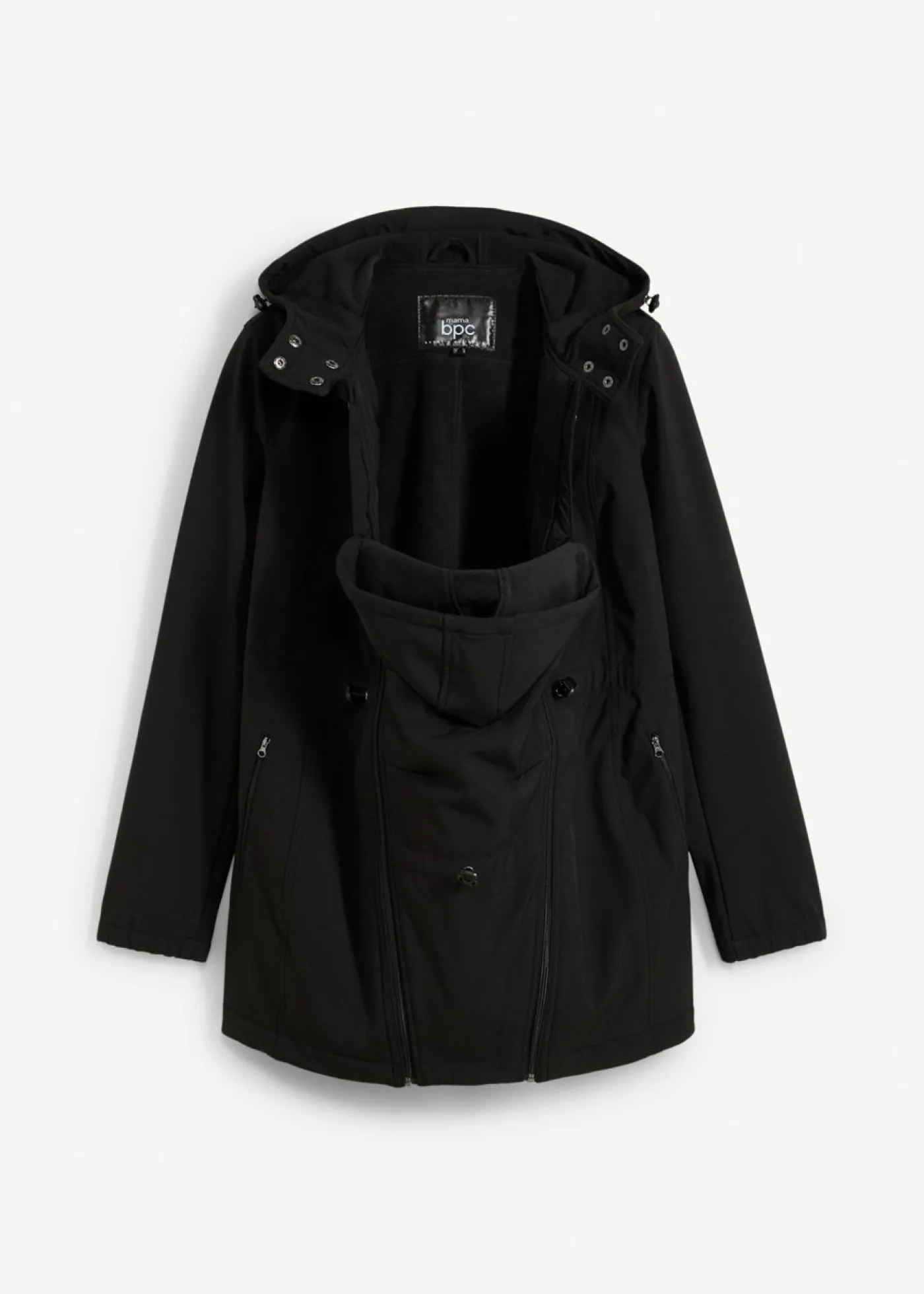 Mujer bonprix bonprix Chaqueta softshell de porteo/premamá con ancho regulable