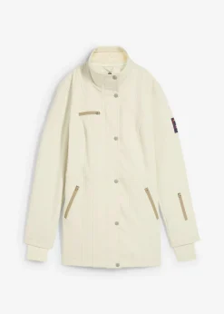 bonprix bonprix Chaquetas Y Abrigos>Chaqueta softshell elástica con diseño largo y tejido repelente al agua Beige