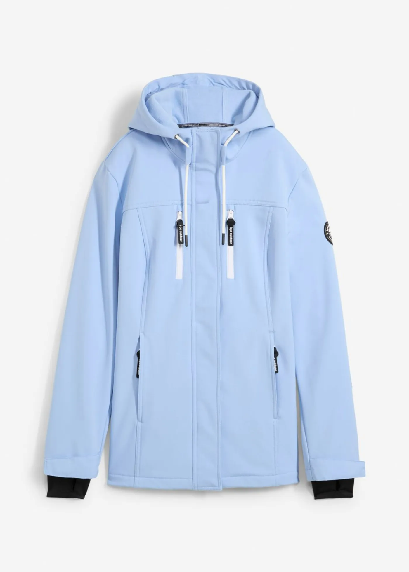 bonprix bonprix Ropa Para El Aire Libre|Ropa Deportiva>Chaqueta softshell repelente al agua Azul perla + blanco