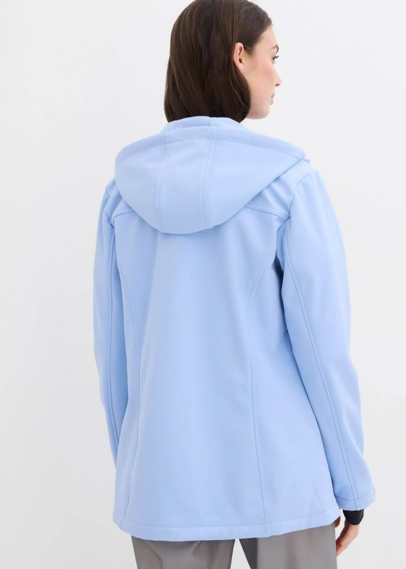 bonprix bonprix Ropa Para El Aire Libre|Ropa Deportiva>Chaqueta softshell repelente al agua Azul perla + blanco