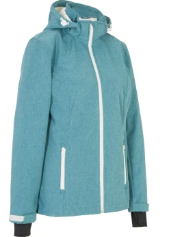 bonprix bonprix Ropa Para El Aire Libre|Ropa Deportiva>Chaqueta softshell repelente al agua turquesa profundo moteado
