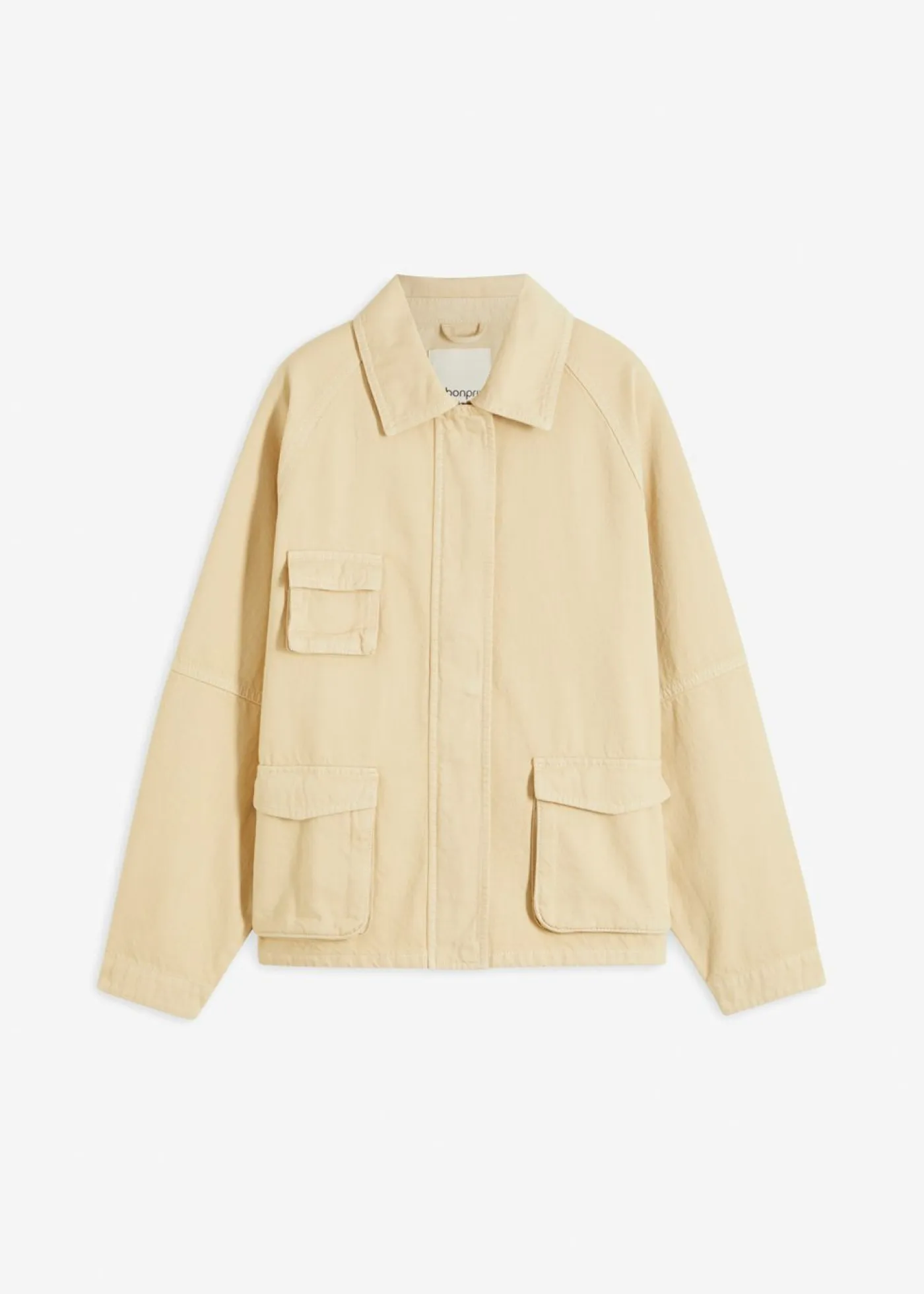 bonprix bonprix Chaquetas Y Abrigos>Chaqueta tipo militar de algodón puro Beige verdoso