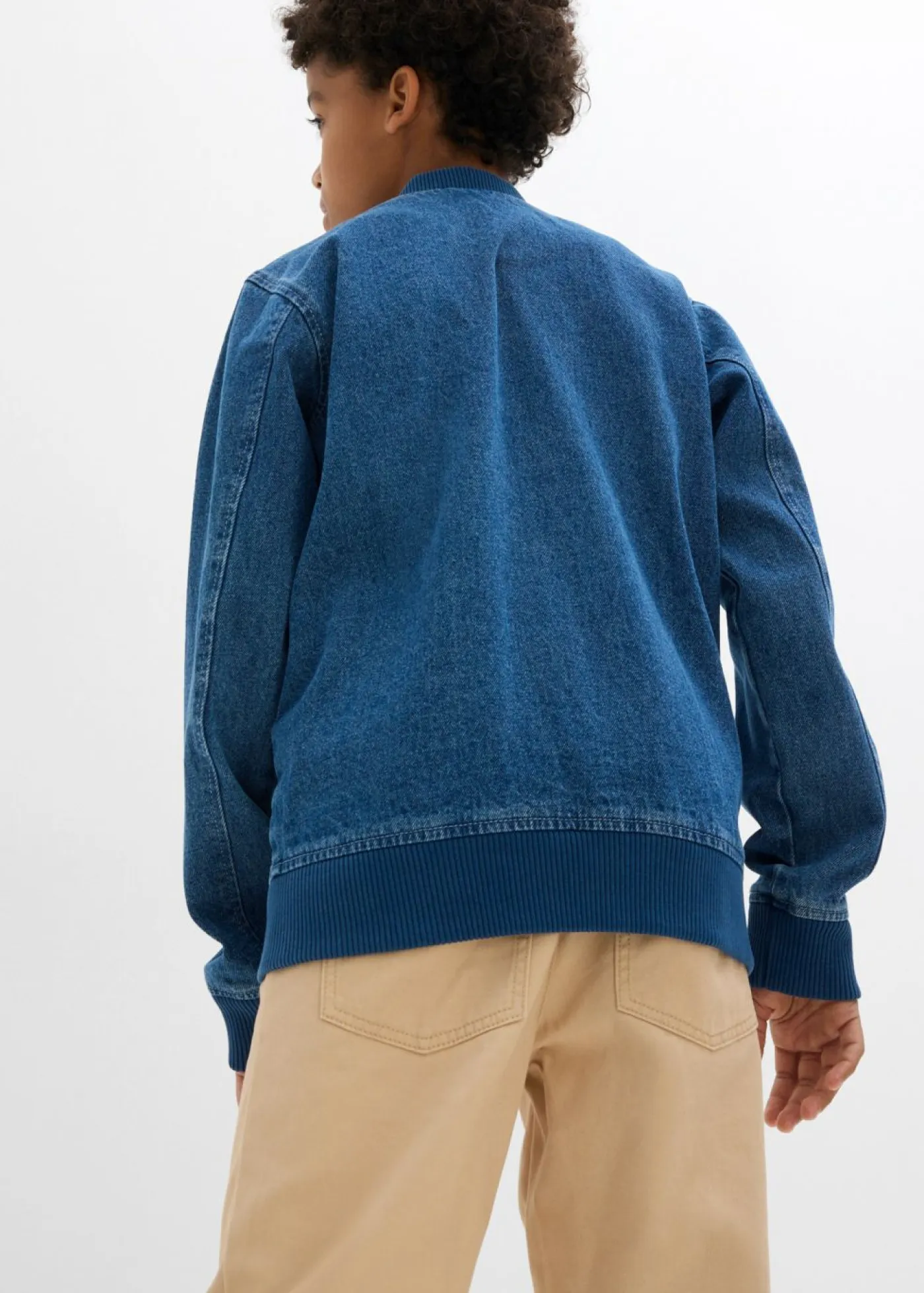 bonprix bonprix Ropa 9 A 16 Años·Chaquetas Y Ropa Outdoor>Chaqueta vaquera de algodón puro con forma de blusón Denim claro