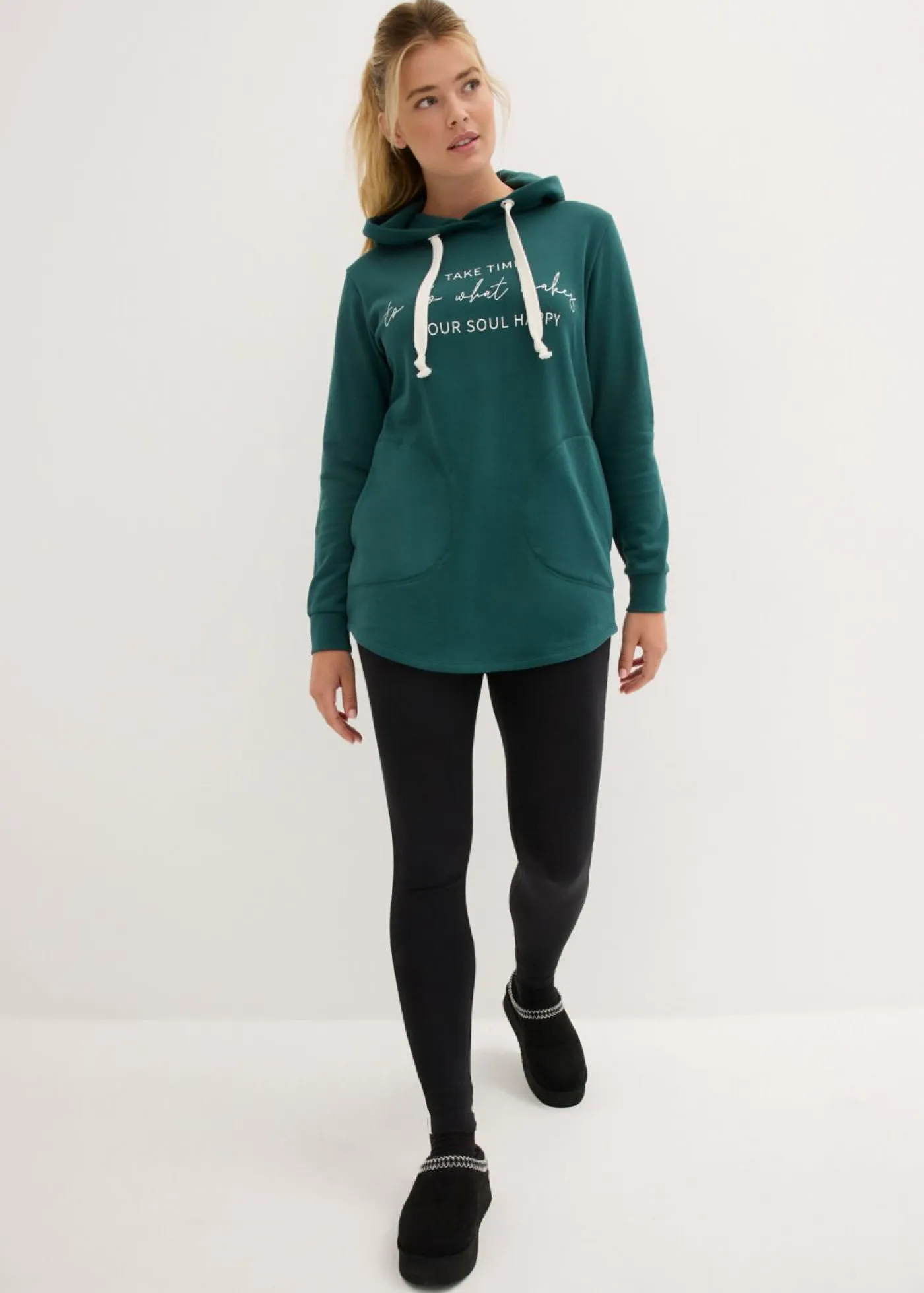 Mujer bonprix bonprix Chándal con sudadera larga y leggings (2 piezas)