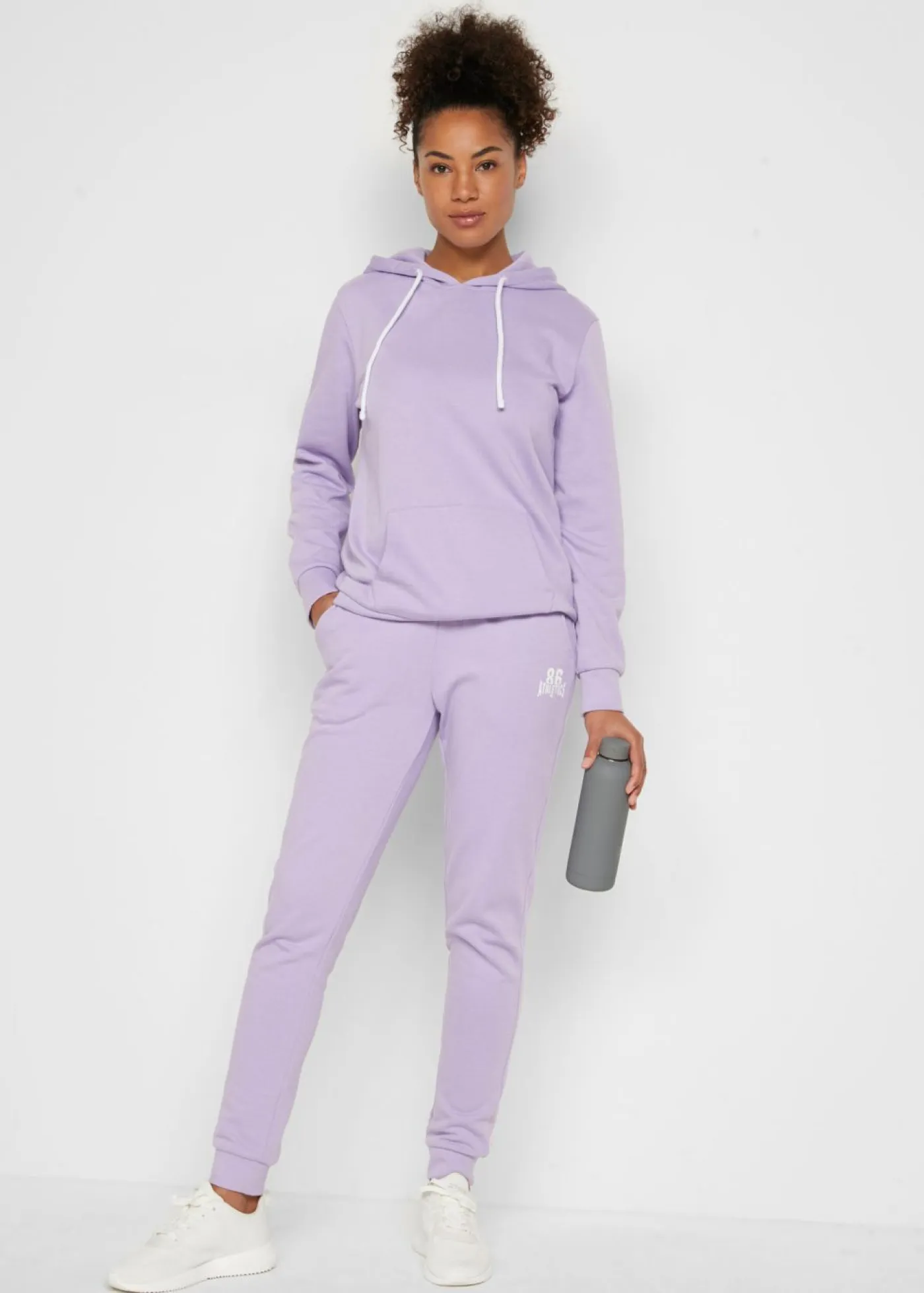 bonprix bonprix Ropa Cómoda|Pantalones>Chándal de algodón (2 piezas) púrpura