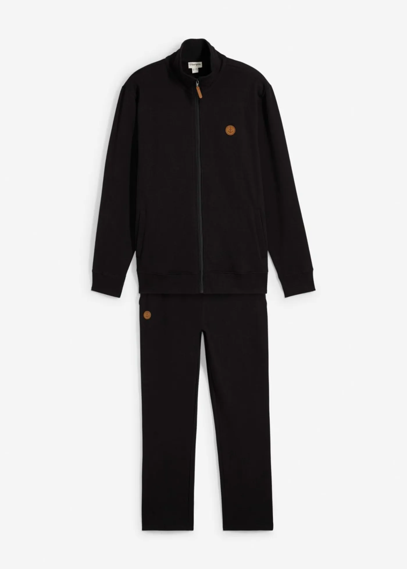 bonprix bonprix Básicos En Rebajas|Ropa Deportiva>Chándal de algodón orgánico puro (conjunto de 2 piezas) Negro