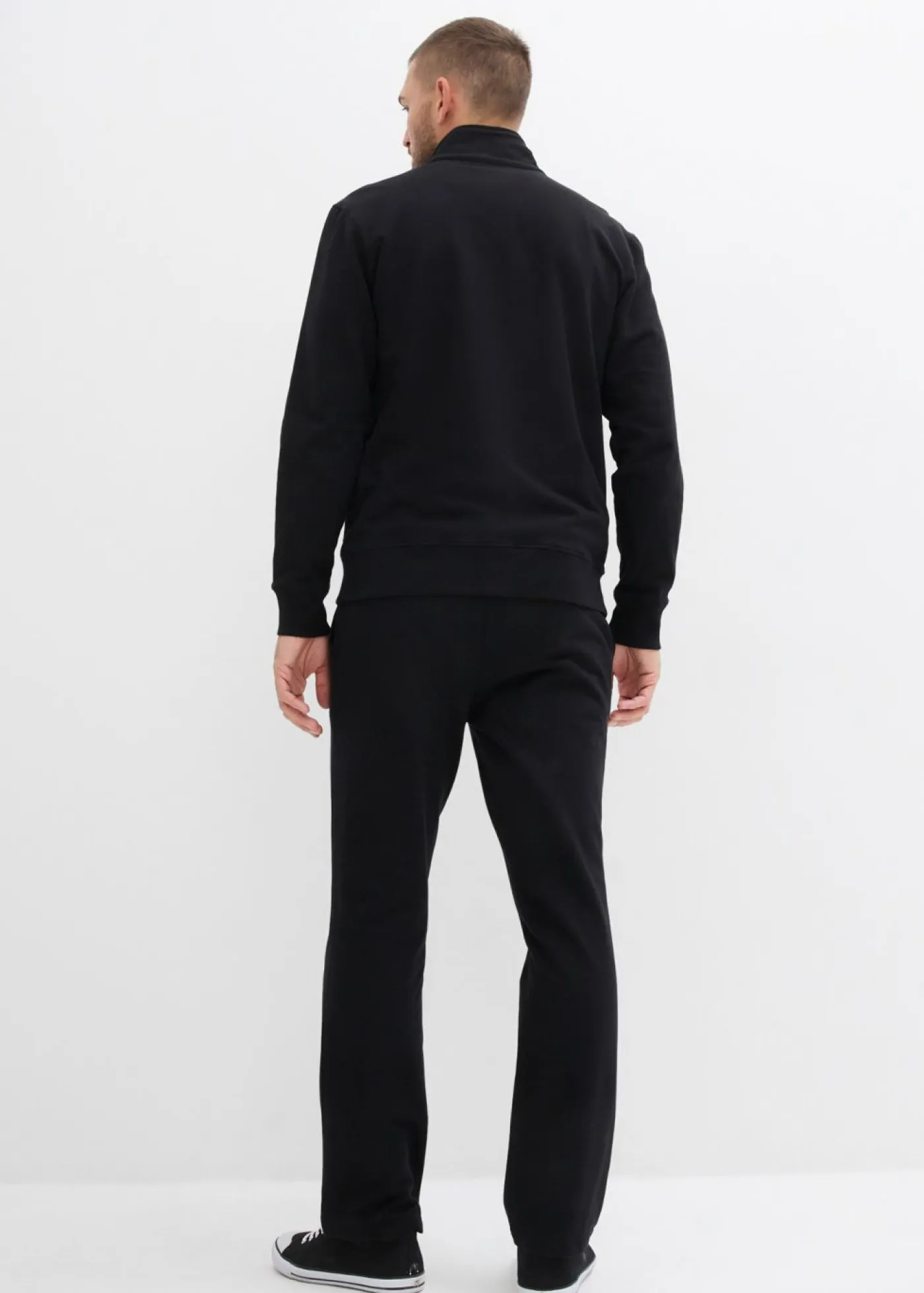 bonprix bonprix Básicos En Rebajas|Ropa Deportiva>Chándal de algodón orgánico puro (conjunto de 2 piezas) Negro