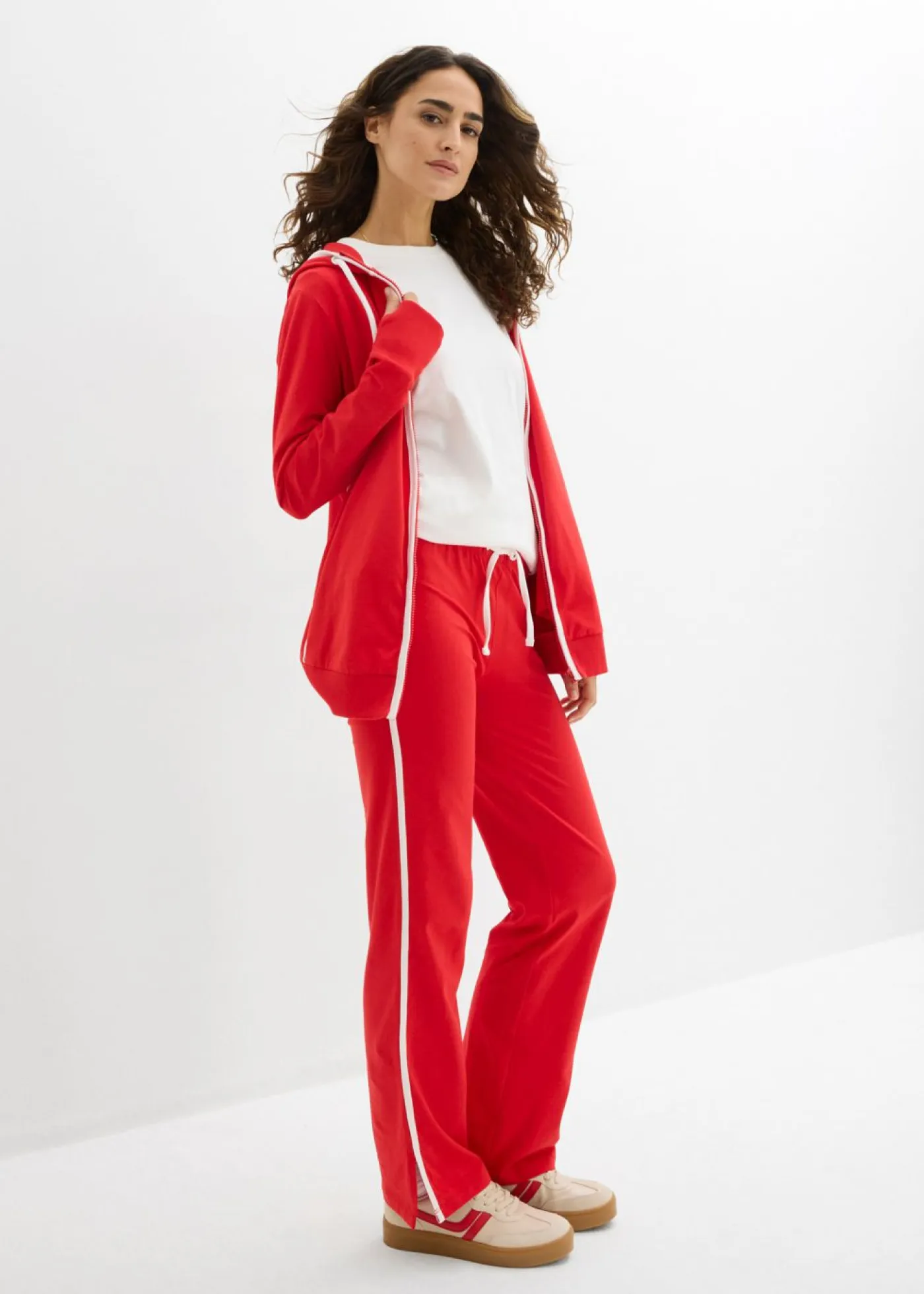 Mujer bonprix bonprix Chándal elástico de algodón (2 piezas)