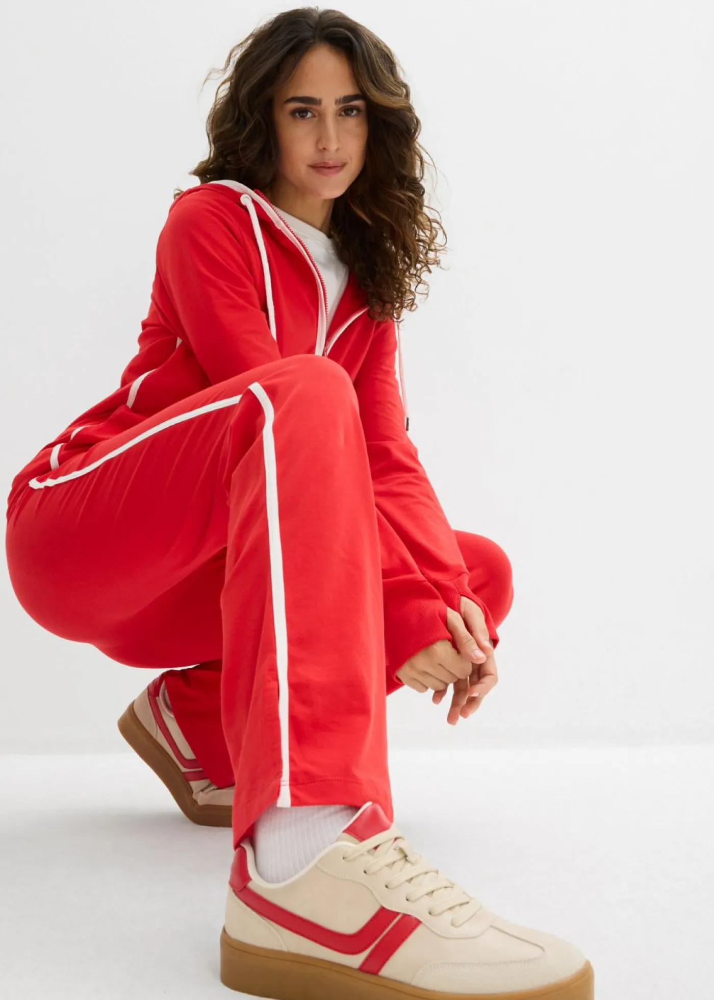 Mujer bonprix bonprix Chándal elástico de algodón (2 piezas)