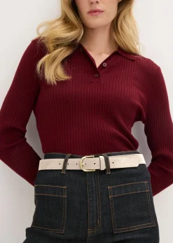 bonprix bonprix Complementos Temáticos·Complementos De Piel|Cinturones>Cinturón de cuero con hebilla brillante Arena claro