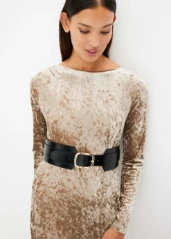 bonprix bonprix Cinturones>Cinturón para cintura negro-oro metálico