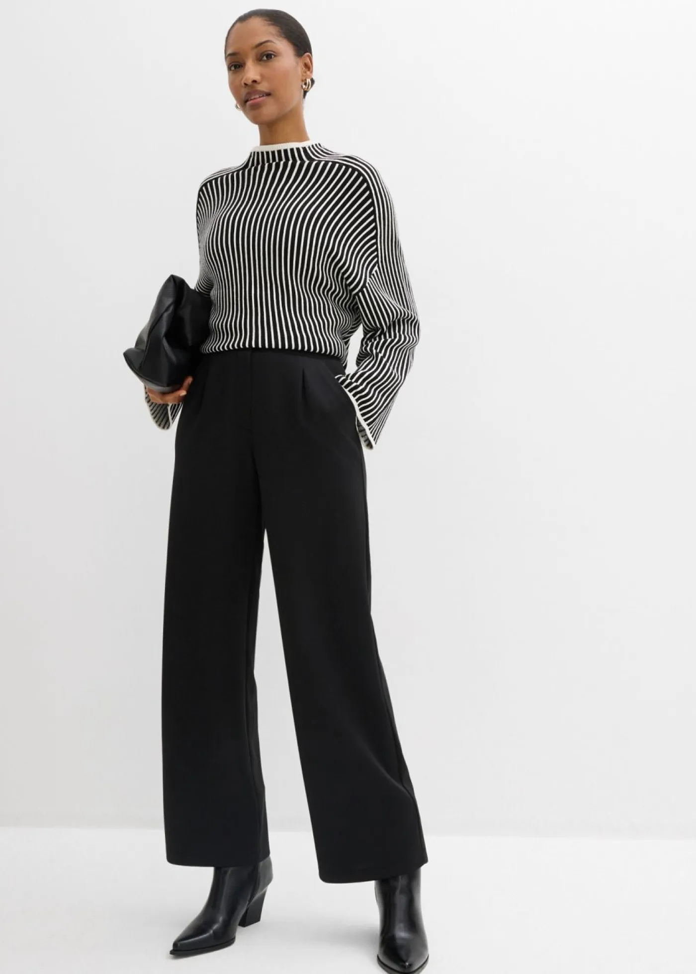 bonprix bonprix Esenciales|Pantalones>Cómodo pantalón de chándal fluido Negro