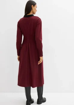 Mujer bonprix bonprix Cómodo vestido de mezcla de viscosa con pinzas decorativas