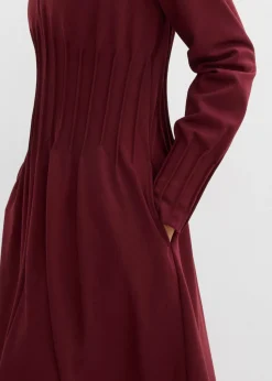 Mujer bonprix bonprix Cómodo vestido de mezcla de viscosa con pinzas decorativas