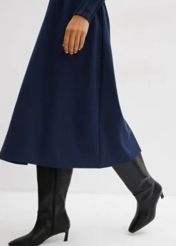 Mujer bonprix bonprix Cómodo vestido de mezcla de viscosa con pinzas decorativas