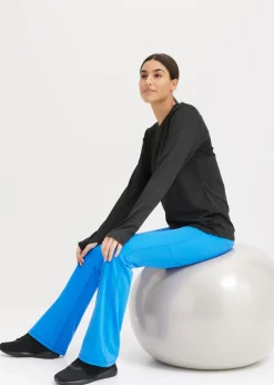 Mujer bonprix bonprix Cómodos leggings deportivos con bolsillo para móvil, corte acampanado y material de secado rápido