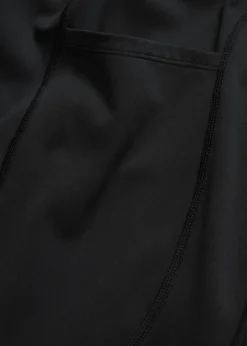 bonprix bonprix Ropa Deportiva|Pantalones>Cómodos leggings deportivos con bolsillo para móvil, corte acampanado y material de secado rápido Negro