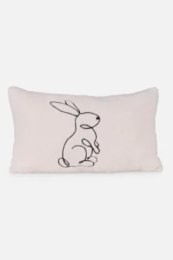 bonprix bonprix Muebles De Dormitorio·Fundas Y Cojines|Muebles De Sala De Estar·Cojines Decorativos>Cojín decorativo con bordado de conejitos Blanco