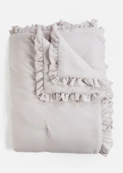 bonprix bonprix Muebles De Dormitorio·Colchas Y Mantas|Colchas Y Cubrecamas>Colcha con volantes Crema