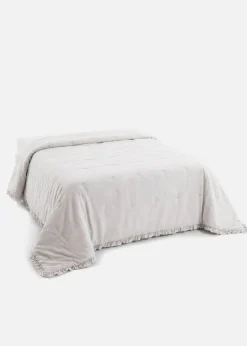 bonprix bonprix Muebles De Dormitorio·Colchas Y Mantas|Colchas Y Cubrecamas>Colcha con volantes Crema