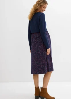 Mujer bonprix bonprix Conjunto 3 en 1 compuesto por vestido premamá y camiseta de algodón orgánico (2 piezas)