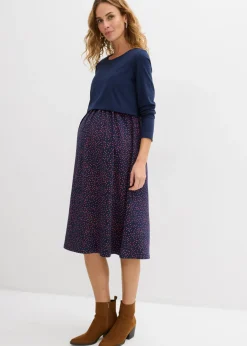 Mujer bonprix bonprix Conjunto 3 en 1 compuesto por vestido premamá y camiseta de algodón orgánico (2 piezas)