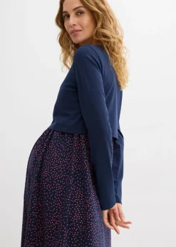 Mujer bonprix bonprix Conjunto 3 en 1 compuesto por vestido premamá y camiseta de algodón orgánico (2 piezas)