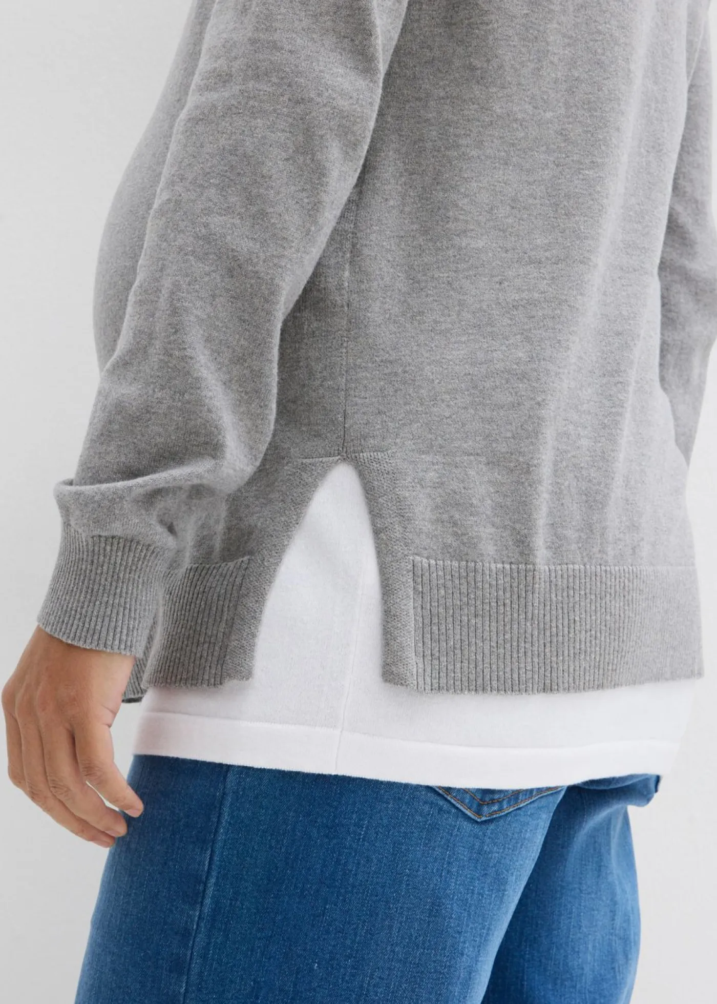 Mujer bonprix bonprix Conjunto 3 en 1 compuesto por jersey premamá y top de lactancia de punto de algodón