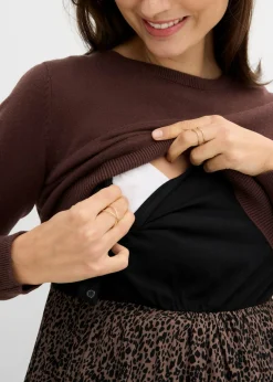 Mujer bonprix bonprix Conjunto 3 en 1 compuesto por jersey y vestido premamá con función de lactancia (2 piezas)