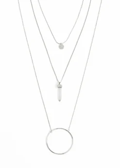 bonprix bonprix Joyería>Conjunto de 3 cadenas Plateado