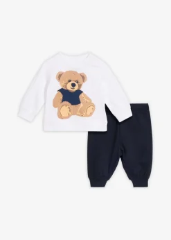 Niños bonprix bonprix Conjunto de camiseta polar y pantalón de algodón orgánico (2 piezas)