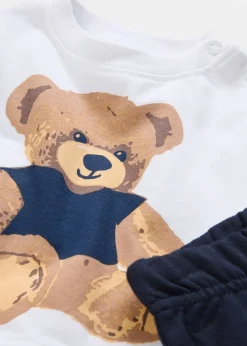 Niños bonprix bonprix Conjunto de camiseta polar y pantalón de algodón orgánico (2 piezas)