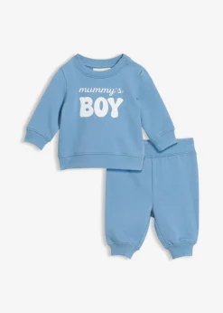 Niños bonprix bonprix Conjunto de sudadera y pantalón de algodón orgánico puro (2 piezas)