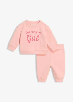 Niños bonprix bonprix Conjunto de sudadera y pantalón de algodón orgánico puro (2 piezas)