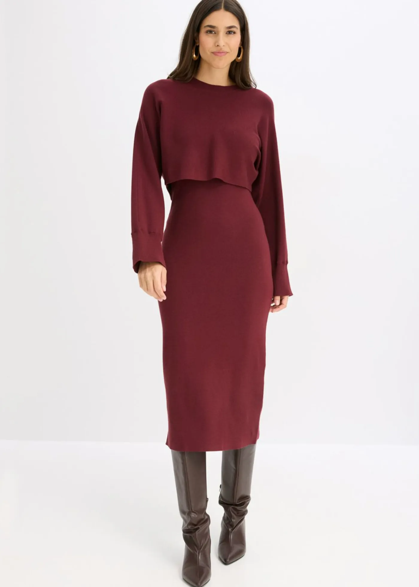 Mujer bonprix bonprix Conjunto de vestido de punto (2 piezas)