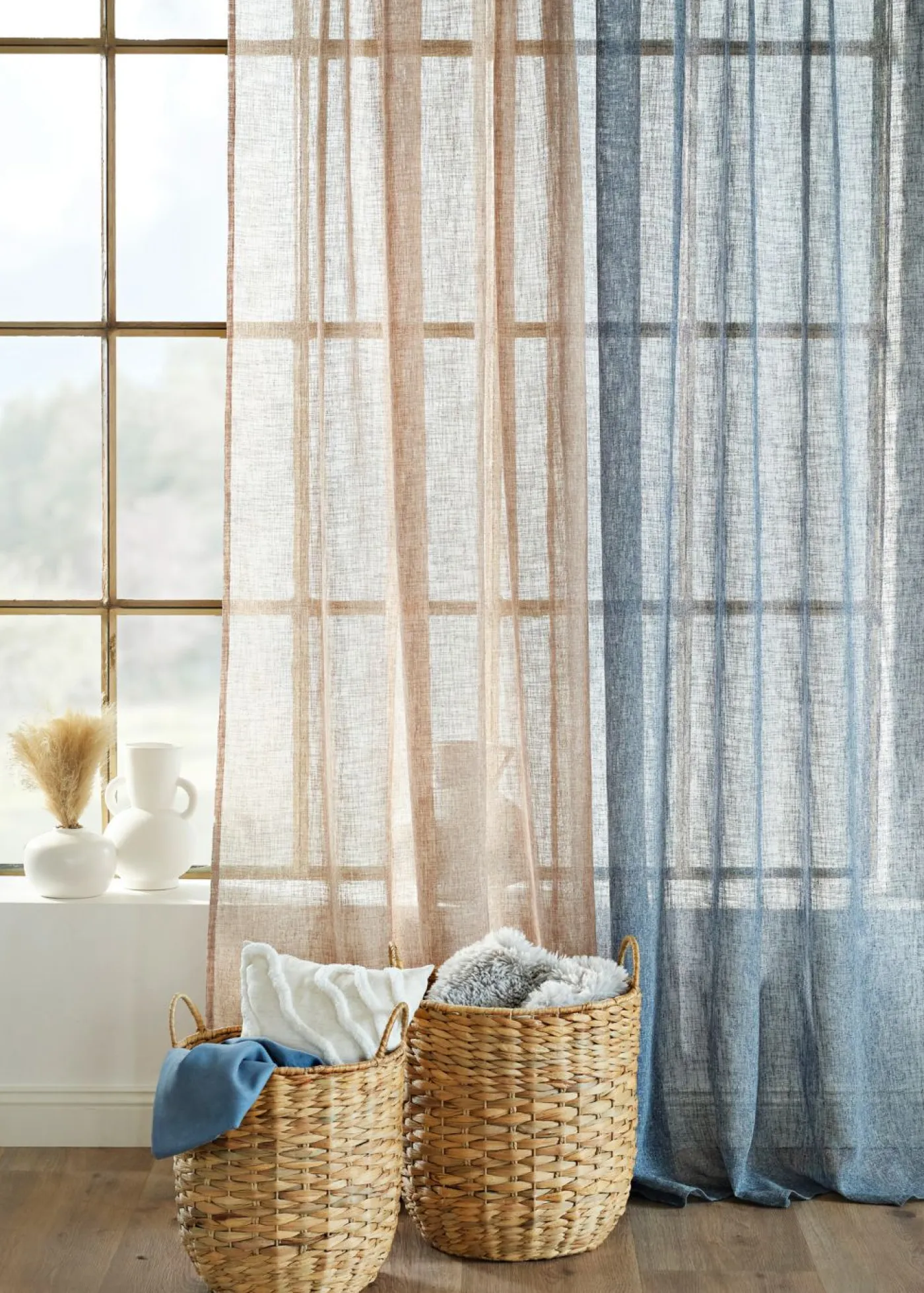 bonprix bonprix Cortina con aspecto de lino (1 unidad)