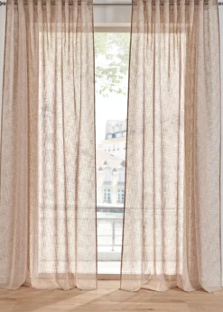 bonprix bonprix Muebles De Sala De Estar·Cortinas De Salón|Cortinas Baratas>Cortina con aspecto de lino (1 unidad) Beige